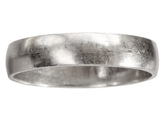 thumbnail of A vintage c1980 flat men's wedding band in platinum, shown on white background