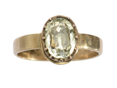 thumbnail of c1800 Georgian Beryl and Rose Gold Ring (shown on white background)