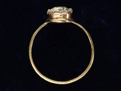 thumbnail of c1800 Georgian Beryl and Rose Gold Ring (side profile shown on black background)