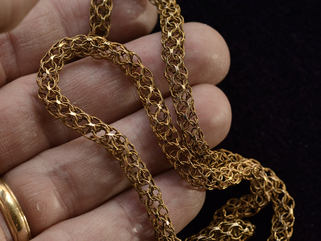 c1800 Georgian Lace Chain (on hand for scale)