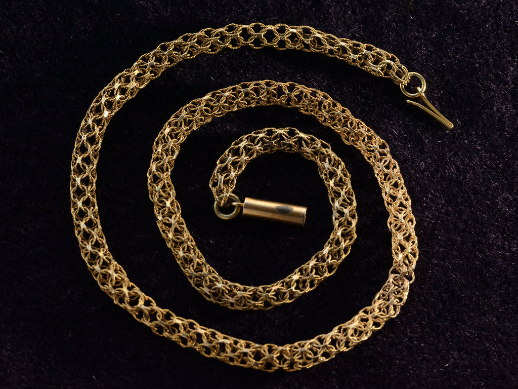 c1800 Georgian Lace Chain (on black background)