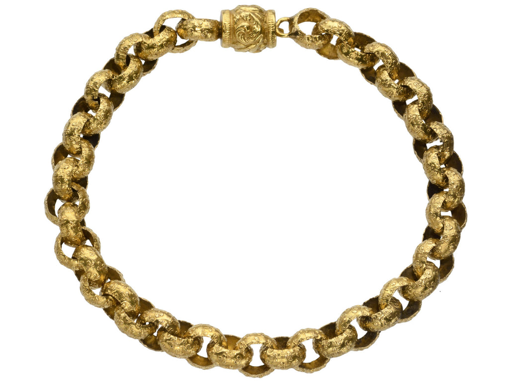c1820 Georgian Chain Bracelet (on white background)