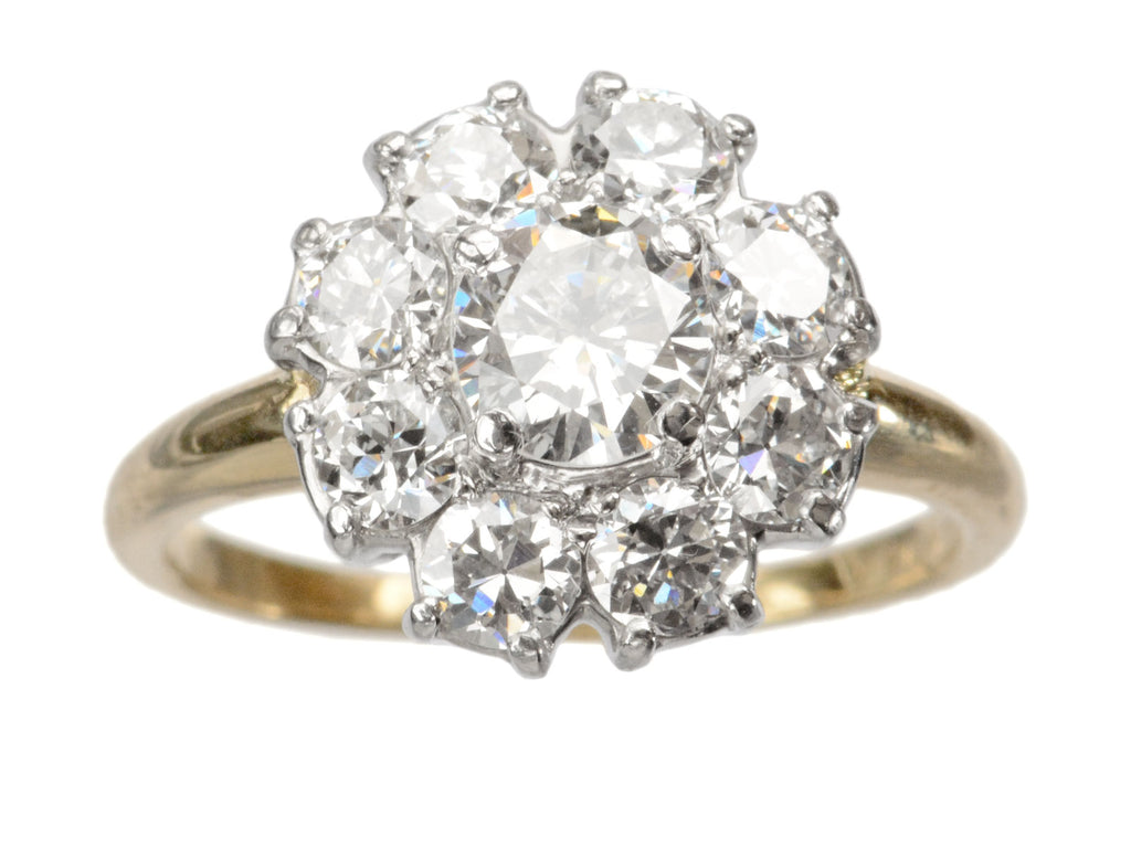 c1940 Granat Cluster Ring (on white background)