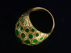 thumbnail of c1970 Domed Enamel Ring (side view)