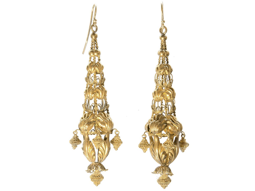 c1820 Shell Drop Earrings (on white background)