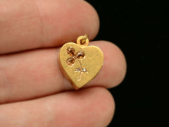 thumbnail of c1900 French Heart Locket (on hand for scale)