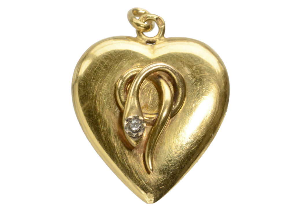 c1890 Snake Heart Pendant (on white background)