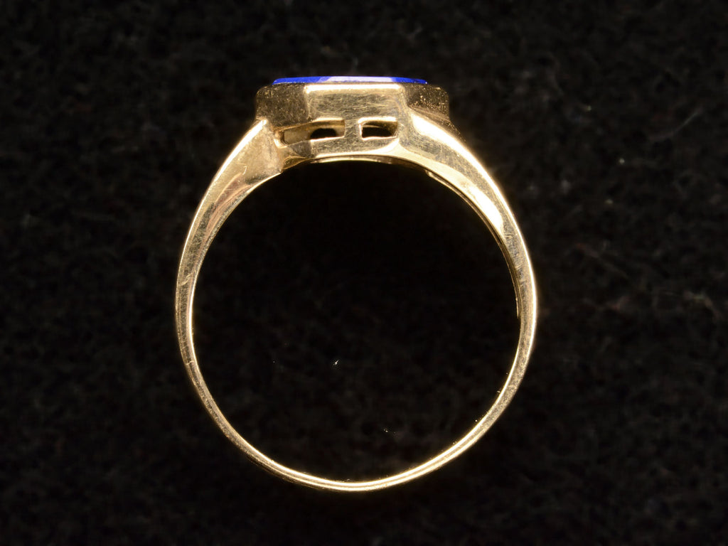 1970s Hexagonal Lapis Ring (profile)
