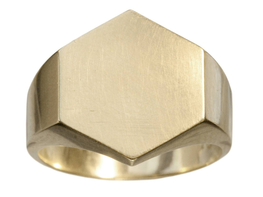 c1970 Hexagonal Signet Ring