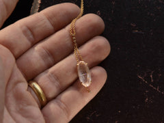 thumbnail of H Stern Kunzite Pendant Necklace (on hand for scale)