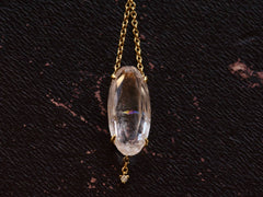 thumbnail of Detail of H Stern Kunzite Pendant Necklace (on dark background)