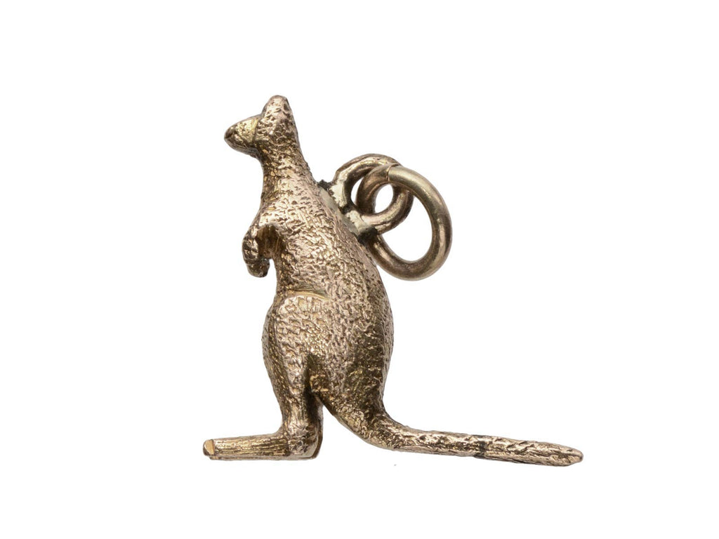 c1900 Gold Kangaroo Charm (on white background)