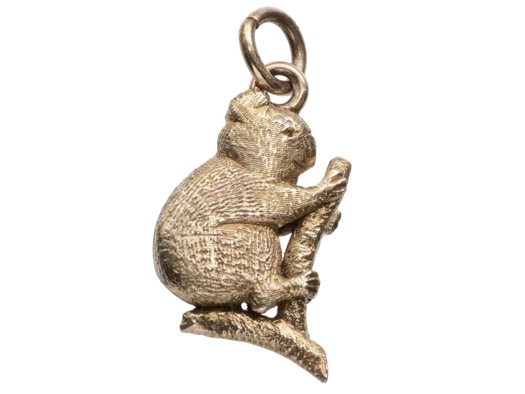 c1900 Gold Koala Charm (on white background)