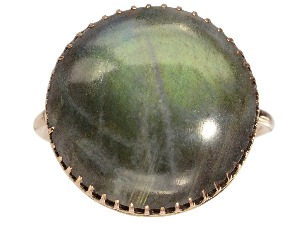 c1900 Labradorite Ring (on white background)