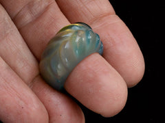thumbnail of c1980 Lalique Ring (on finger for scale)