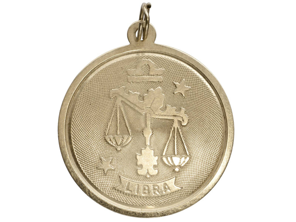 c1970 Gold Libra Charm (on white background)