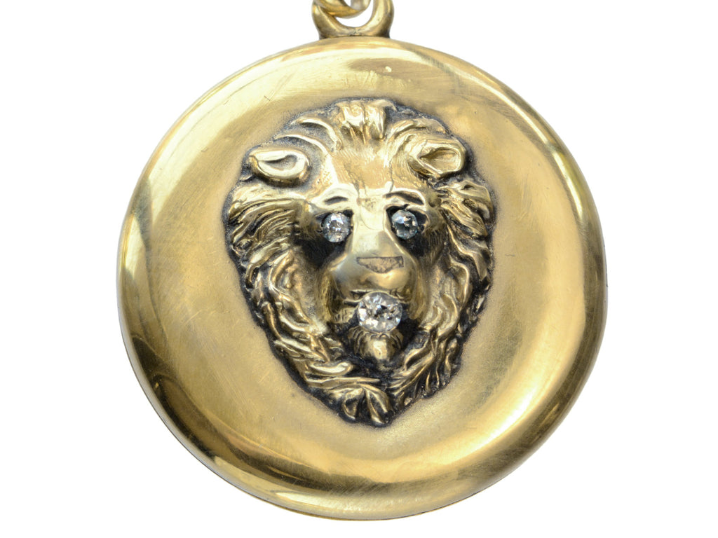 c1890 Diamond Lion Locket