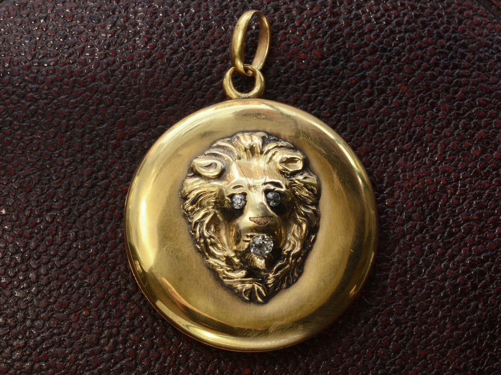 c1890 Diamond Lion Locket