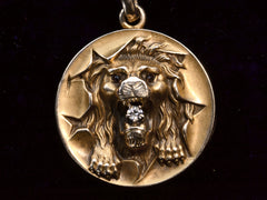 thumbnail of c1890 Victorian Lion Locket (on black background)