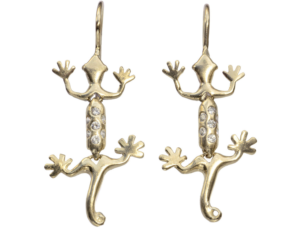 c1990 Diamond Lizard Earrings (on white background)