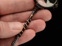c1890 Snake Lorgnette (handle detail on hand for scale)