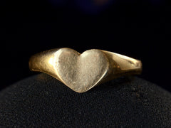 thumbnail of c1920 Heart Signet Ring (on black background)