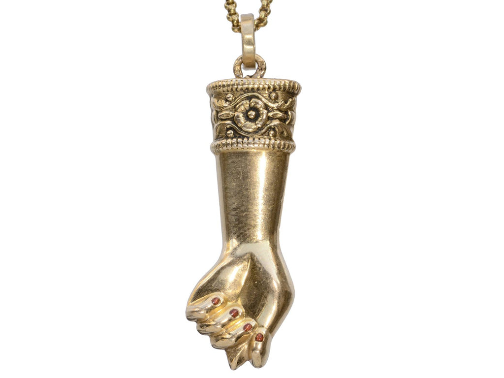 c1950 Gold Figa Necklace (on white background)