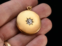 thumbnail of c1900 Masonic Paste Locket (on hand for scale)