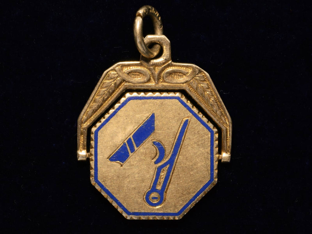 c1910 Gold Masonic Spinner (on black background)