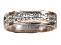 thumbnail of Vintage Men's Diamond Band in Platinum and Rose Gold (shown on white background)