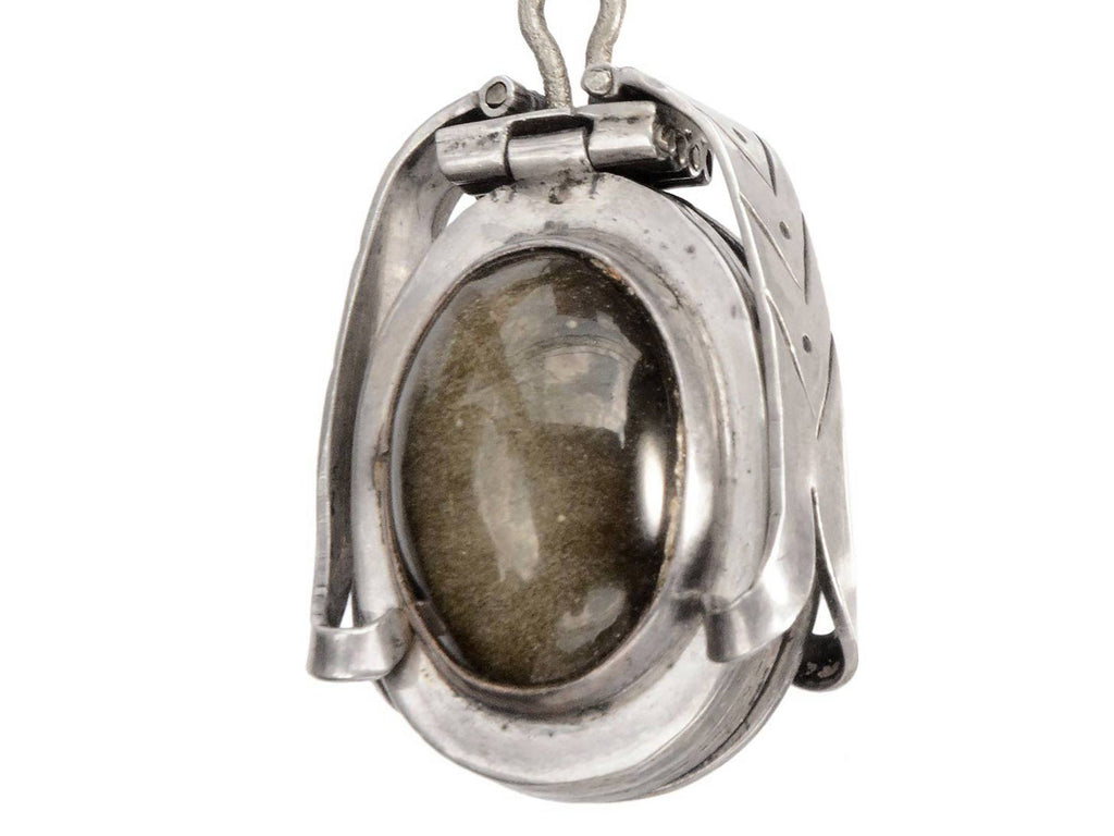 c1970 Mexican Silver Locket (on white background)