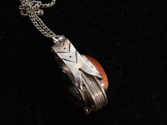 thumbnail of c1970 Mexican Silver Locket (side view)