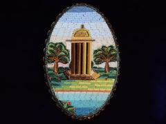 thumbnail of c1870 Micromosaic Brooch (on black background)