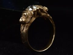 c1880 Diamond Monkey Ring (on black background)