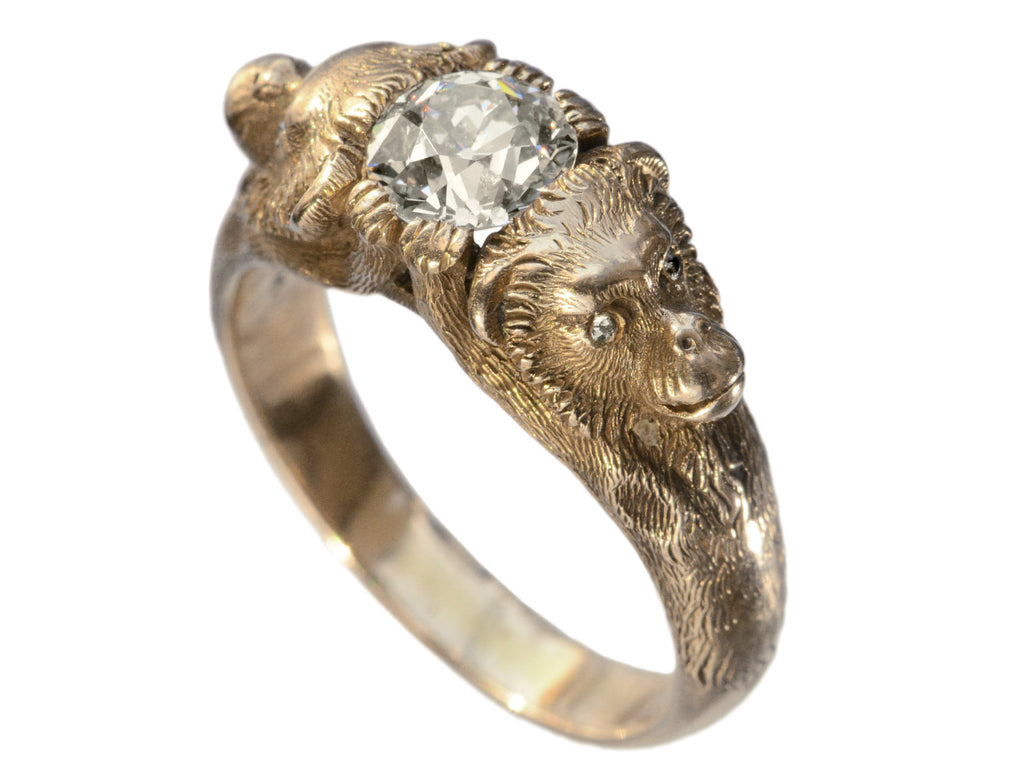 c1880 Diamond Monkey Ring (on white background)