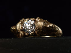 thumbnail of c1880 Diamond Monkey Ring (side view)