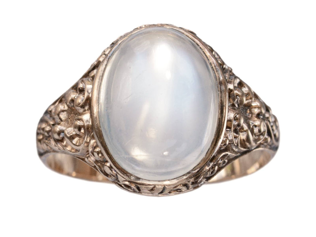 c1900 Edwardian Moonstone Ring (on white background)