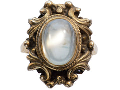 thumbnail of c1920 Nouveau Moonstone and Gold Ring (on white background)