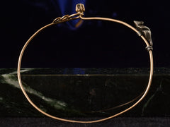 thumbnail of Side profile of c1890 Diamond Mouse Bracelet on dark background