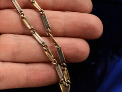 c1890 Niello Chain Necklace