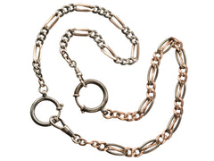 c1890 Niello Chain Necklace #1