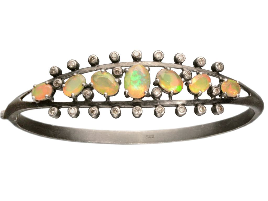 c1980 Opal & Diamond Bracelet (on white background)