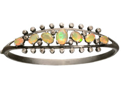 thumbnail of c1980 Opal & Diamond Bracelet (on white background)