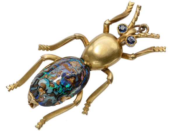 c1890 Opal Bug Brooch (on white background)
