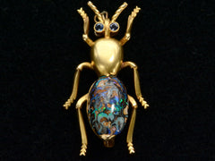 c1890 Opal Bug Brooch(on black background)