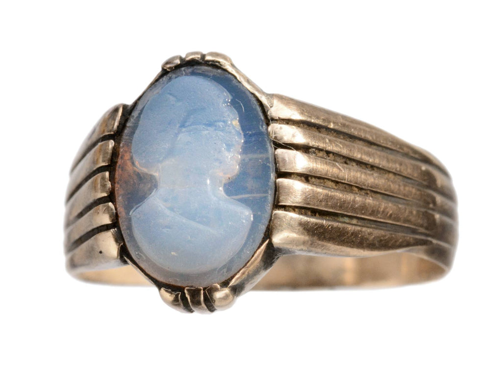 c1890 Opaline Cameo Ring (on white background)