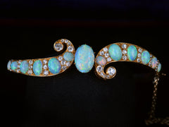 thumbnail of c1900 Nouveau Opal Bracelet (on black background)