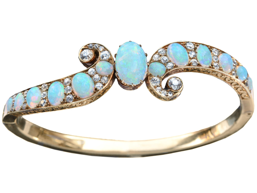 c1900 Nouveau Opal Bracelet (on white background)