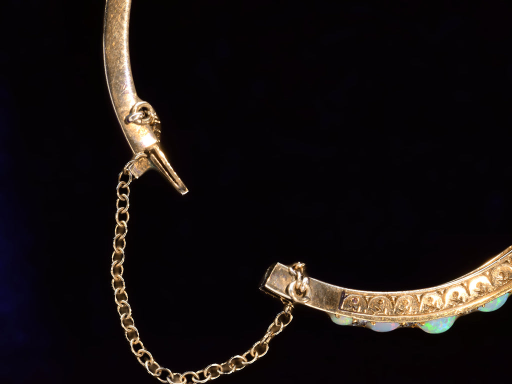 c1900 Nouveau Opal Bracelet (backside)