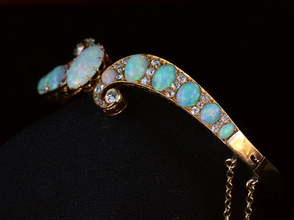 c1900 Nouveau Opal Bracelet (side view)